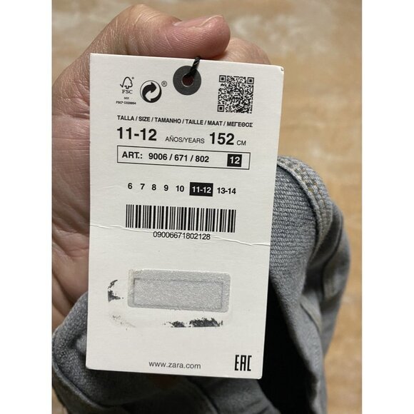 New Zara Skinny Jeggings High Waisted Bleach Wash 11-12 - Picture 2 of 3